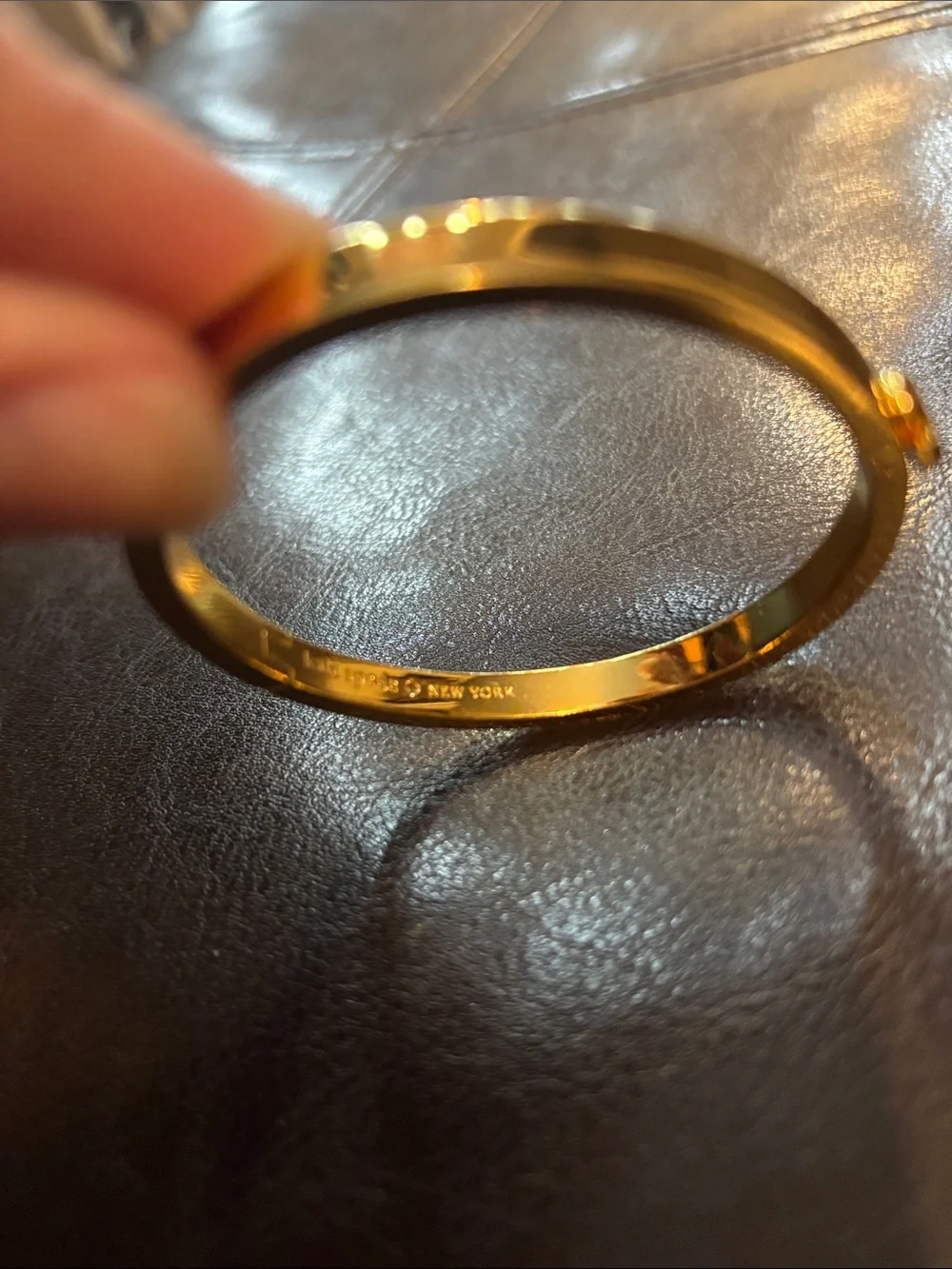 Kate Spade Gold Heart Accent Bangle Bracelet - Picture 4 of 5